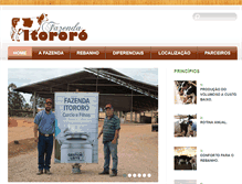 Tablet Screenshot of fazendaitororo.com